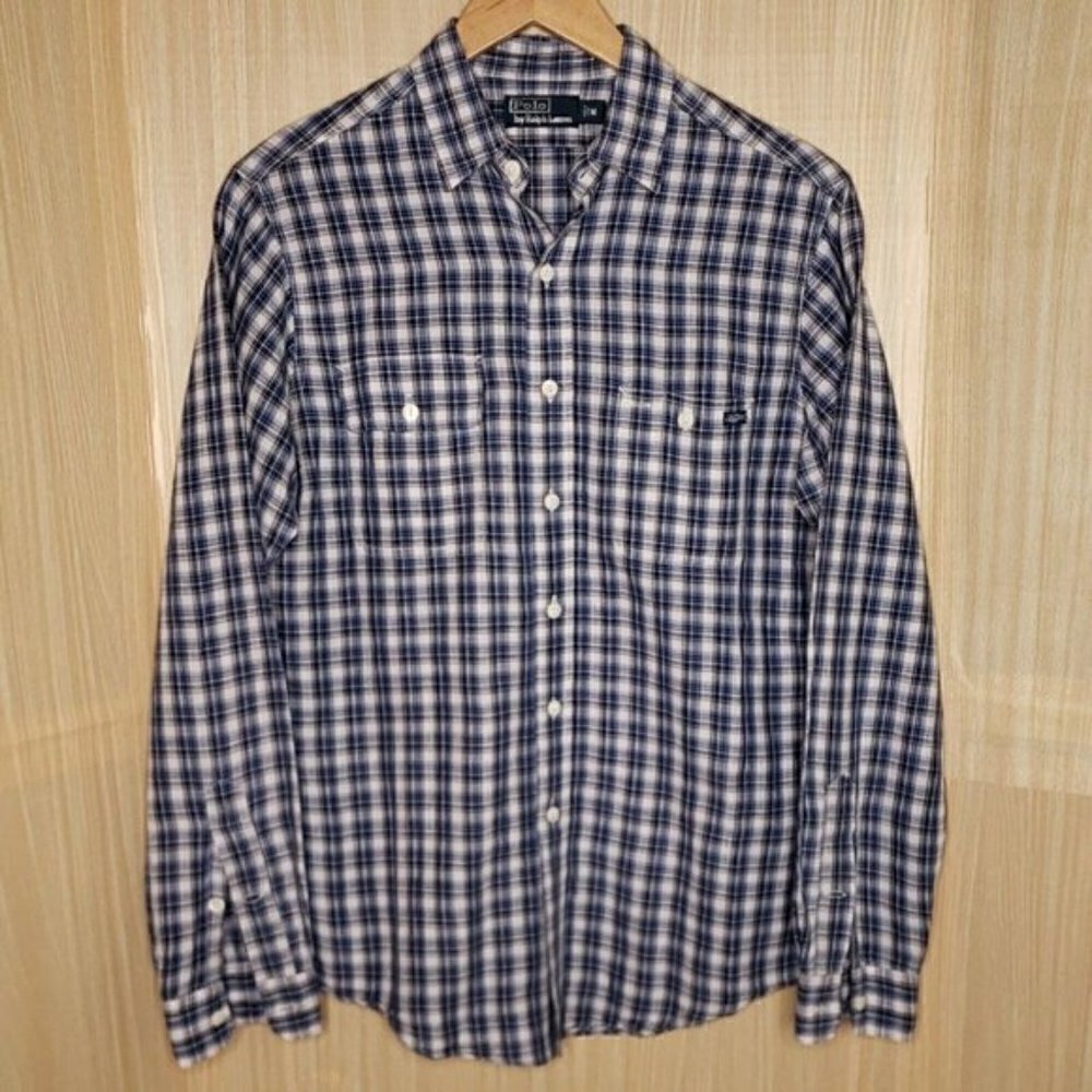 Polo Ralph Lauren Linen Blend Plaid Button Down